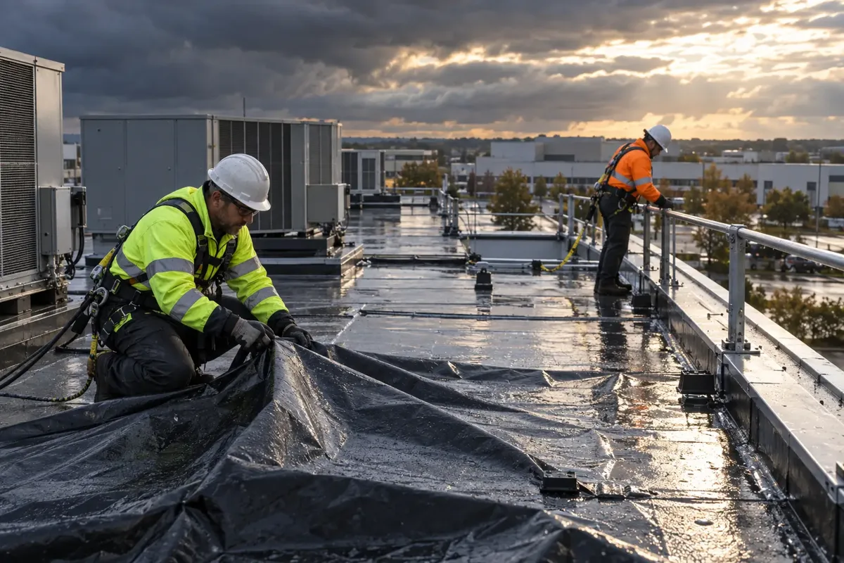 emergency commercial roofing service photograph