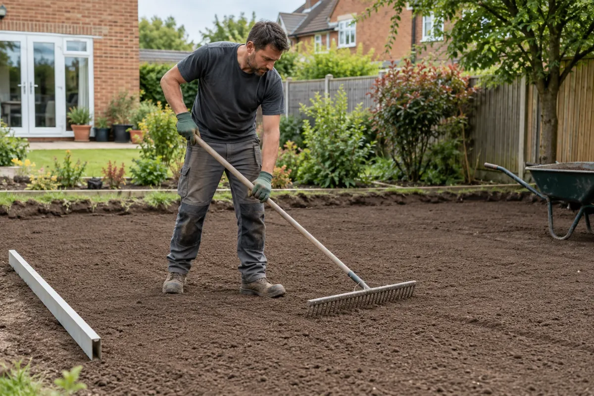 Lawn preparation for turf work